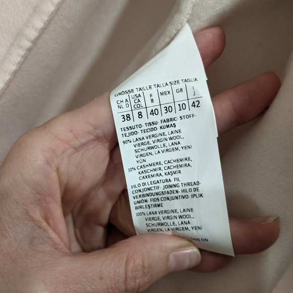 Max Mara white/blue 2018 resort line coat IT42- NWOT - Picture 4 of 7